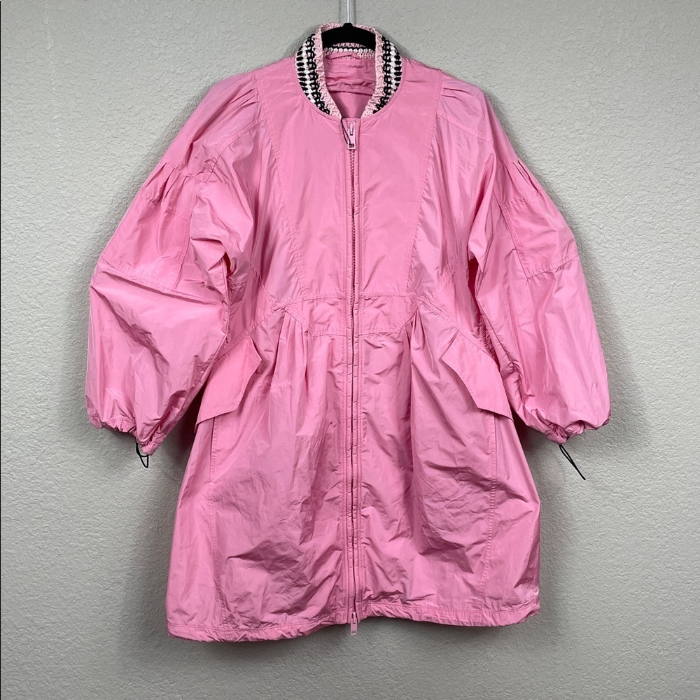 Nwt Ermanno Scervino Pink Full Zip Parka Jacket Windbreaker Sz 40 — image 3 of 8